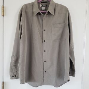 Mens Columbia Shirt XXL Greige‎ XCO Long Sleeve Cotton Button Up